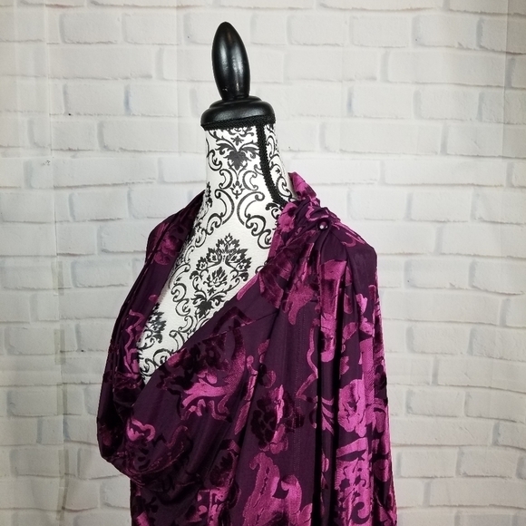 VT Luxe cowl wrap semi sheer cardigan size 3x - Picture 7 of 10